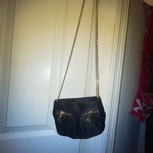 NWT Black and gold crossbody purse